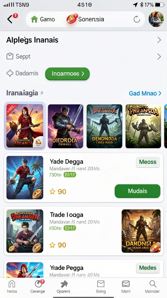 Tampilkan karakter unik yang dapat dimainkan.