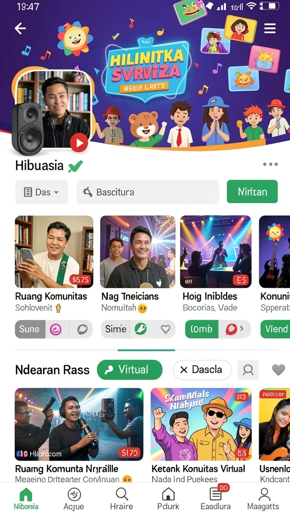 Karakter unik dengan kemampuan menarik.
