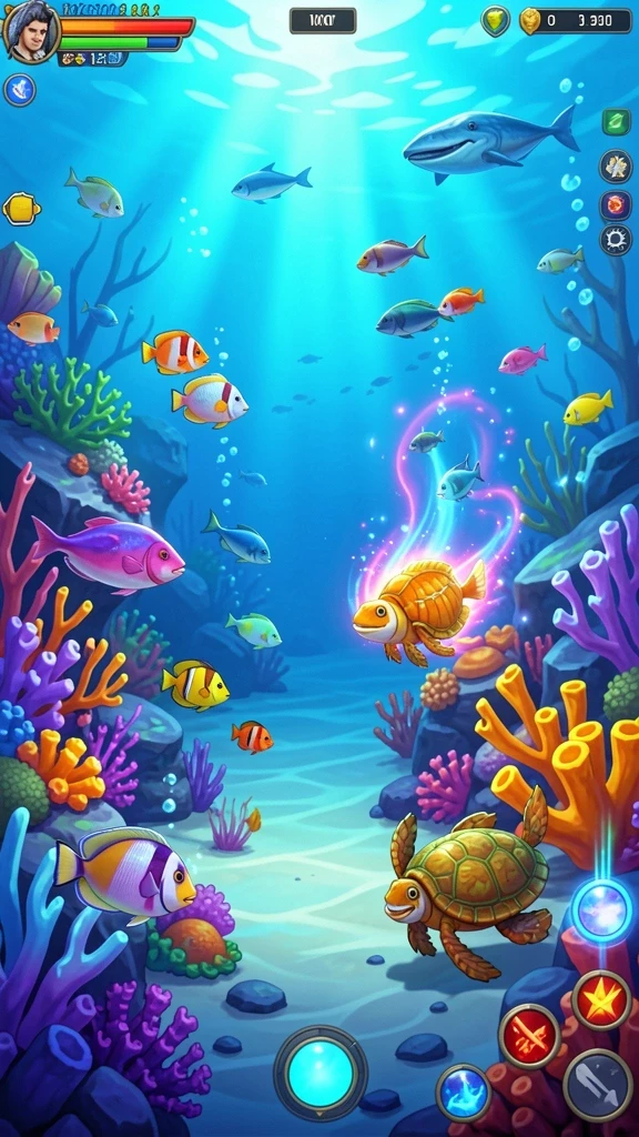 Karakter dan lingkungan dalam game yang bervariasi.
