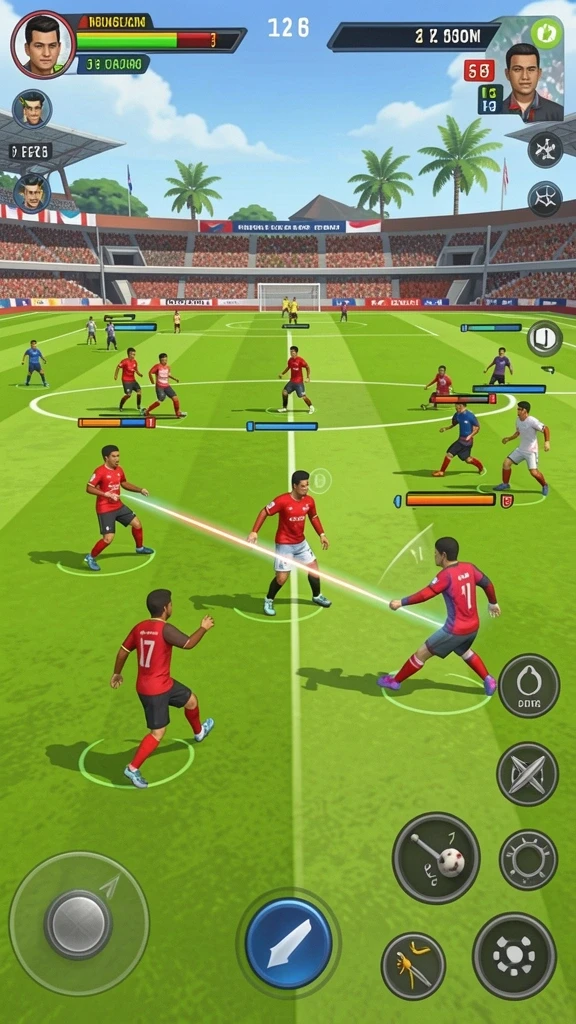 Gambar ini memperlihatkan salah satu level menantang yang harus dilalui.