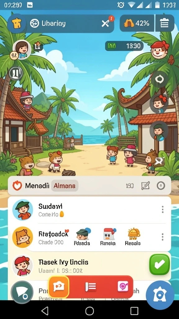 Tampilan awal game yang menarik dan informatif.