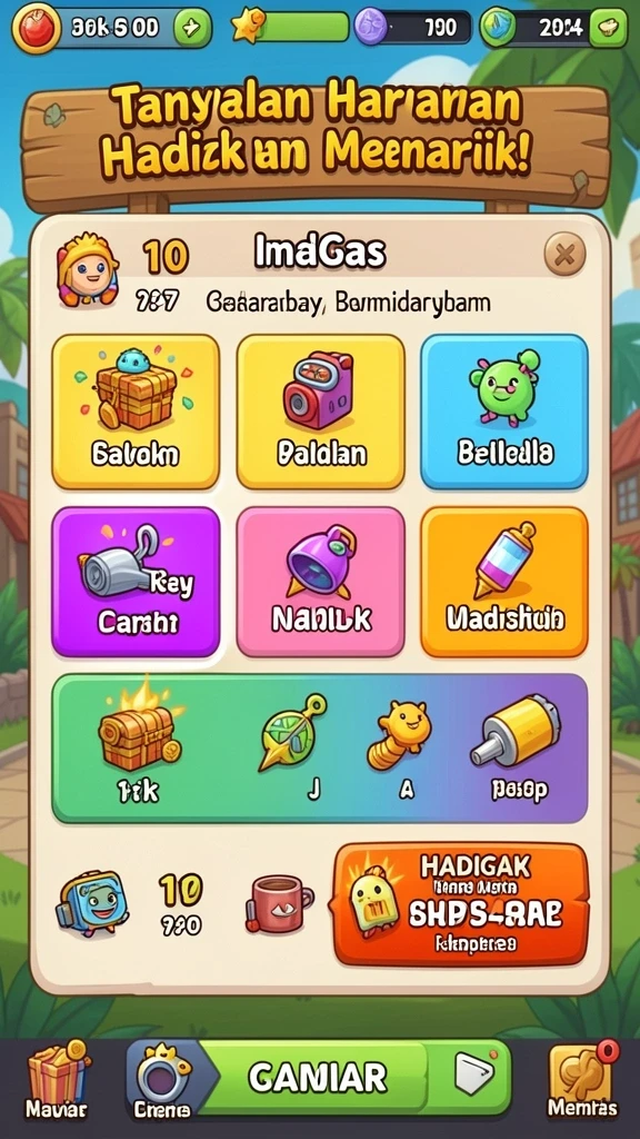 Tampilan awal yang menarik dengan menu navigasi yang mudah.