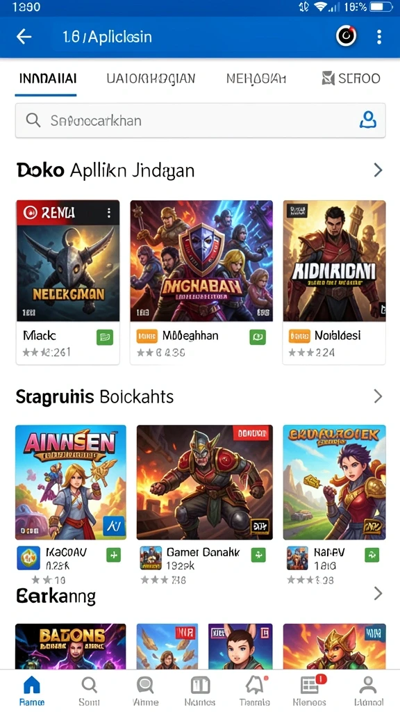 Tampilan karakter yang menarik dan beragam.
