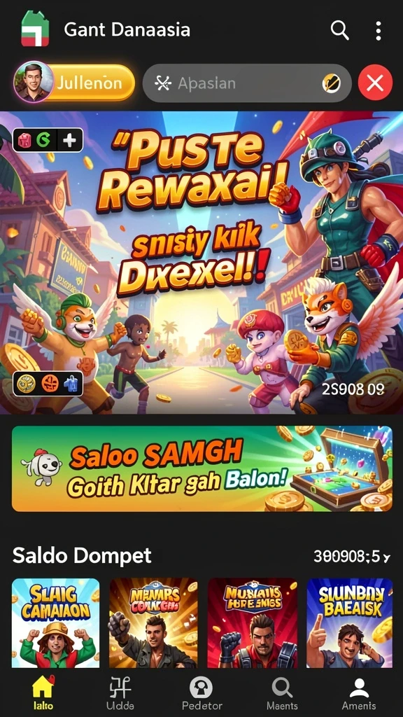 Tampilan permainan yang epik dan menawan.