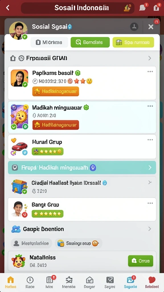 Tampilan antarmuka aplikasi yang menarik dan user-friendly.