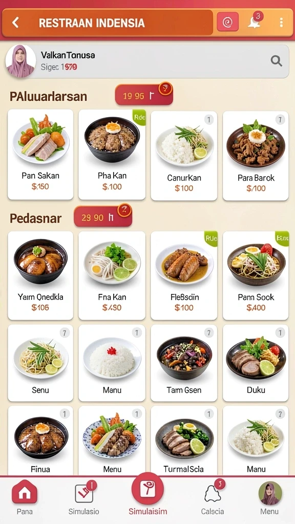Tampilan antarmuka yang menarik dan intuitif.