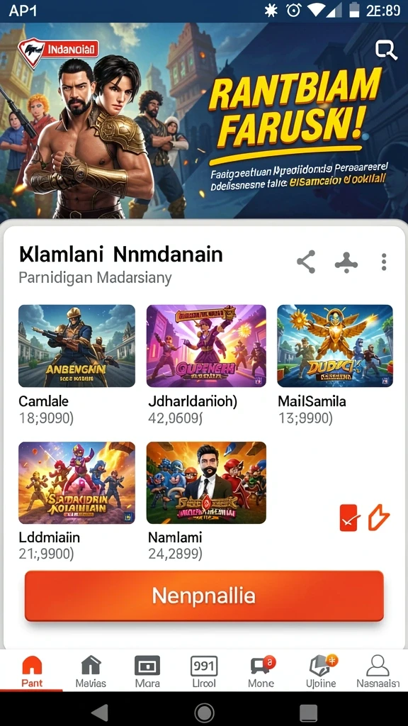 Tampilan awal yang menarik dan penuh warna.