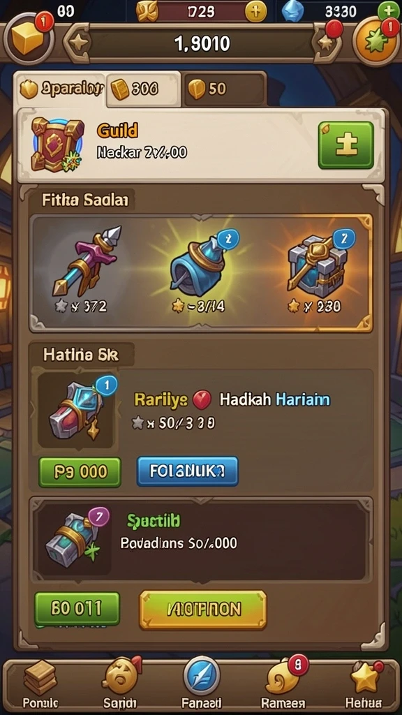 Misi harian yang menarik untuk diselesaikan.