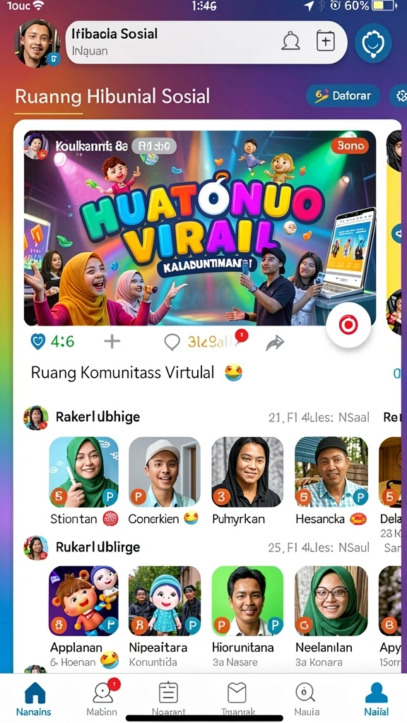 Beragam permainan seru yang dapat dimainkan.
