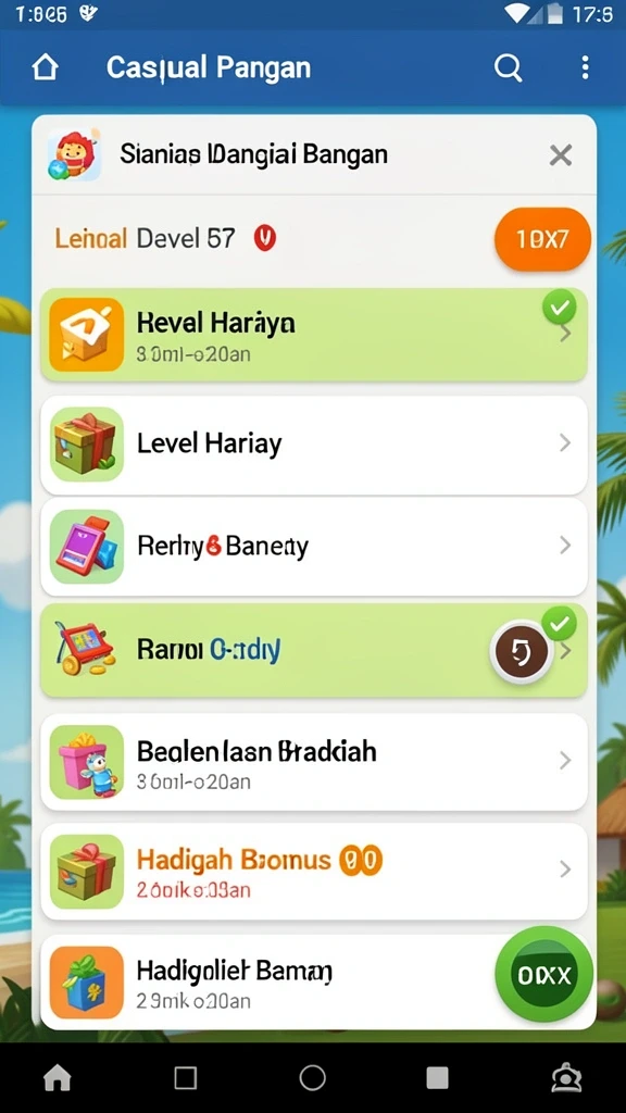Tampilan opsi permainan togel yang beragam.