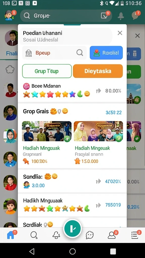 Tampilan awal yang menarik dan memikat.