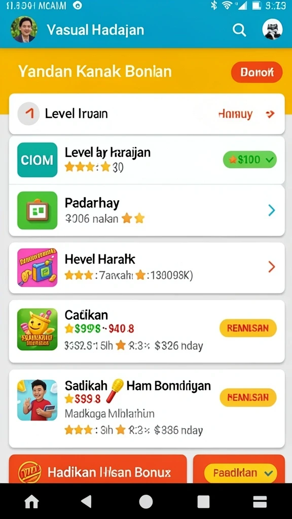 Tampilan awal permainan yang menarik dan interaktif.
