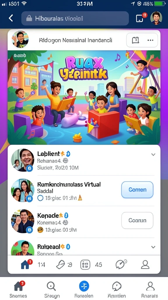Grafis level yang kaya warna dan detail.