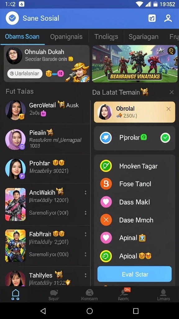 Screenshot pertama menunjukkan karakter utama dalam aksi petualangan.